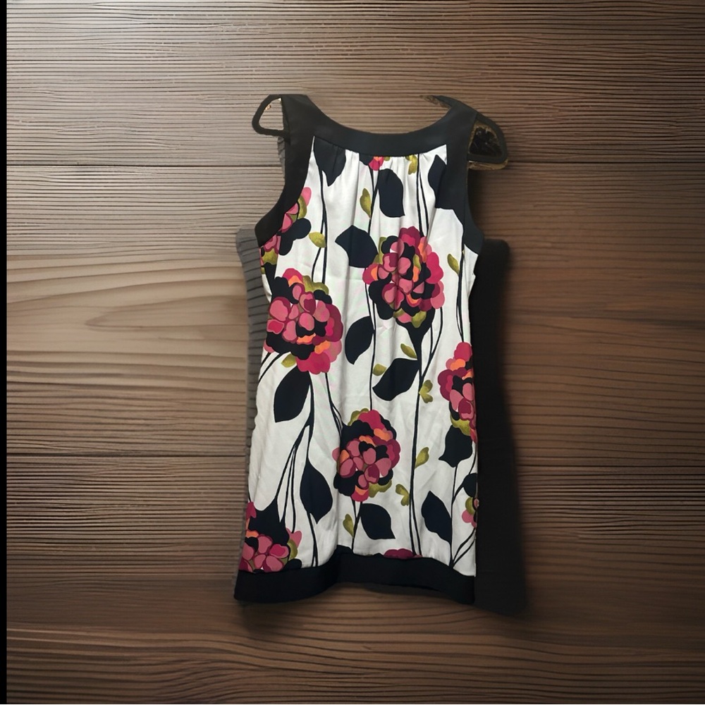 AB Studio Black and Pink Sheath Cocktail Dress
